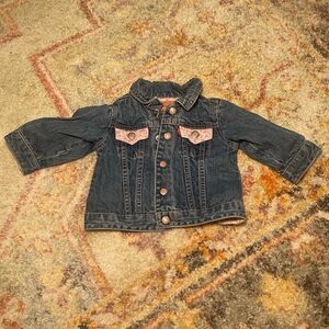 Levi’s Vintage Jean Jacket Button Down 9M girls PINk